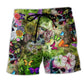 Skull Butterfly Floral Beach Shorts For Coastal Adventures And Warm Weather Wardrobe