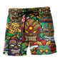 Tropical Tiki Beach Shorts For Relaxed Shoreline Days And Easygoing Coastal Style