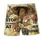Elephant Circus Show Beach Shorts Design Detail For Resort And Beach Day Style