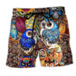 Owl Full Colorful Speical Pattern Beach Shorts Print Detail For Thoughtful Gift Giving