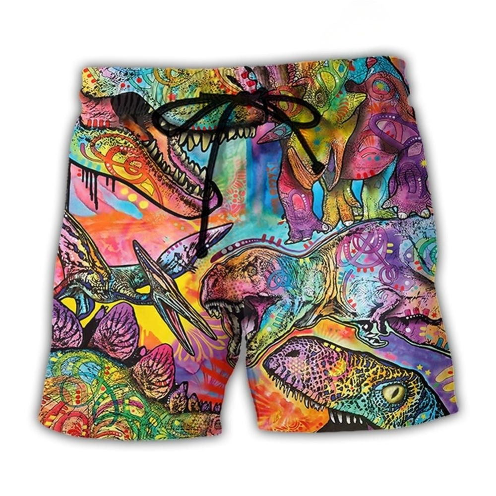 Colorful Dinosaur Beach Shorts For Warm Weather Outings And Thoughtful Gift Giving