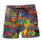 Bohemian Peace Floral Beach Shorts For Tropical Holidays And Comfortable Daily Wear