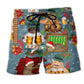 Cat Beer Warning Beach Shorts For Weekend Escapes And Thoughtful Gift Giving