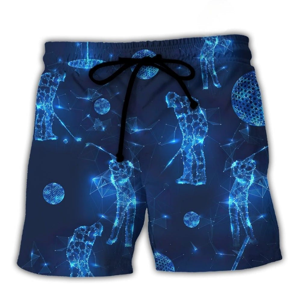 Golf Life Philosophy Beach Shorts Artwork Detail For Comfortable Everyday Summer Wear
