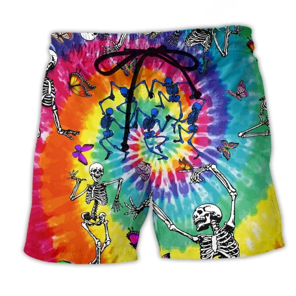 Bohemian Skull Butterfly Dance Beach Shorts For Sunny Day Getaways And Bright Summer Outfits