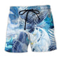 Dragon Snow Beach Shorts Pattern View For Relaxed Vacation Styling
