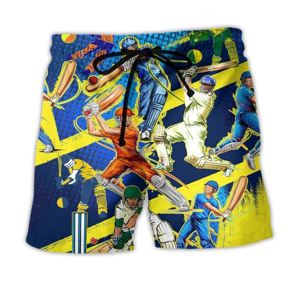 Cricket Play Colorful Beach Shorts For Summer Vacation And Coastal Travel