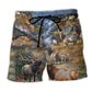 Moose Country Elk Nature Beach Shorts For Coastal Road Trips And Everyday Comfort
