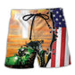 Farmer Tractor Pride Beach Shorts For Tropical Holidays And Memorable Gift Ideas