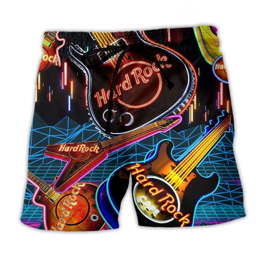 Guitar Hearts Beat For Music Beach Shorts Artwork Detail For Music Lovers And Gift Giving