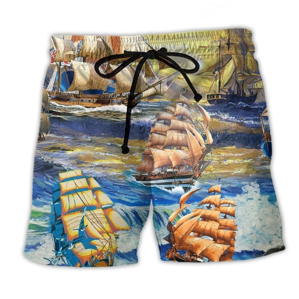 Sailing Wind Nautical Beach Shorts For Resort Getaways And Thoughtful Gift Giving