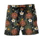 Firefighter Flower Inspired Beach Shorts Pattern View For Work Pride Gifts And Beach Days