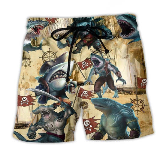 Shark Jawsome Ocean Beach Shorts For Sunny Day Getaways And Relaxed Holiday Style
