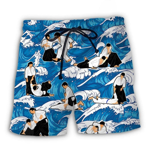 Aikido Strength Discipline Martial Beach Shorts For Sunny Holidays And Comfortable Daily Styling