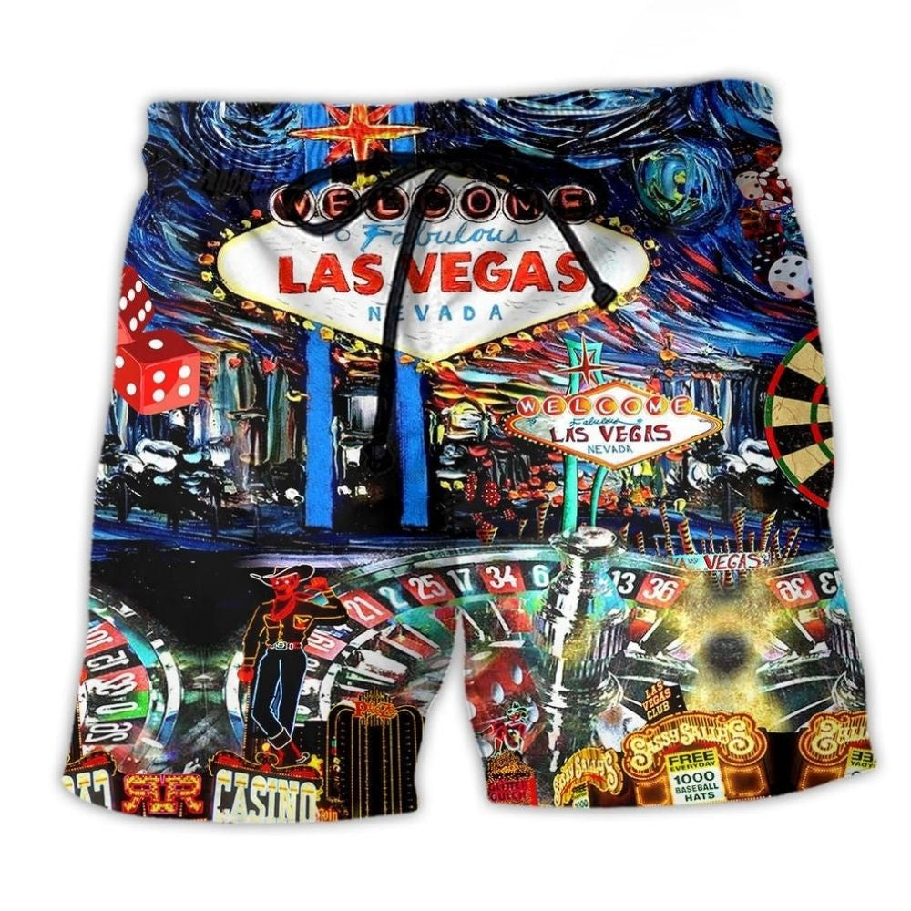 Las Vegas Mix Beach Shorts For Beach Days And Relaxed Casual Style
