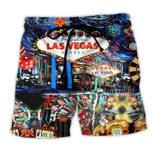 Las Vegas Mix Beach Shorts For Beach Days And Relaxed Casual Style
