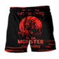 Viking Wolf Red Monster Beach Shorts For Weekend Escapes And Thoughtful Gift Giving