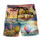 Steampunk Air Balloon Adventure Beach Shorts For Seaside Travel And Vacation Ready Style