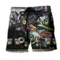 Music Studio Black Beach Shorts Print Detail For Thoughtful Gift Giving