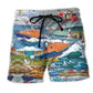 Rescue Team Heroic Beach Shorts Print Detail For Beach Activities And Vacation Wear