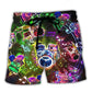 Drums Music Lifestyle Beach Shorts Graphic Detail For Resort Trips And Casual Outings