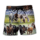 Running Horse Dynamic Painting Beach Shorts For Warm Weather Travel And Everyday Comfort