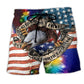 Freedom Eagle Christmas Beach Shorts Graphic Detail For Resort Trips And Casual Outings