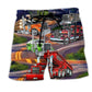 Proud Trucker Eagle Road Beach Shorts For Outdoor Adventures And Relaxed Casual Style