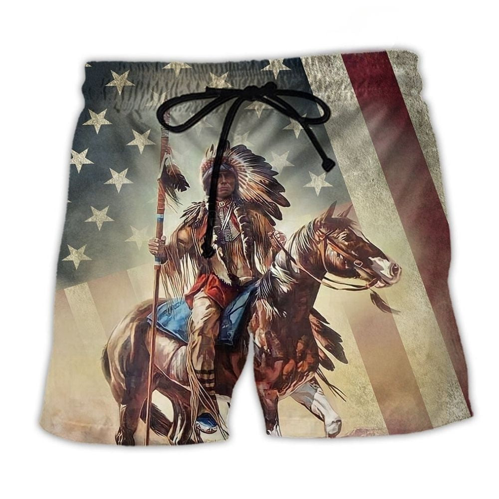Southwestern Horse Protect Land Beach Shorts For Tropical Holidays And Lightweight Summer Style