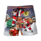 Christmas Santa Fun Holiday Beach Shorts Print Detail For Beach Activities And Vacation Wear