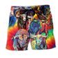 Colorful Bull Animals Beach Shorts For Sunny Day Getaways And Thoughtful Gift Giving