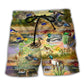 Duck Wildlife Sky Beach Shorts For Resort Getaways And Relaxed Casual Style