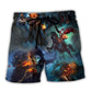 Halloween Skull Pumpkin Night Beach Shorts For Resort Days And Warm Weather Wardrobe