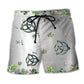 Irish Metal Clover Beach Shorts For Outdoor Adventures And Weekend Casual Style