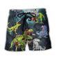 Zombie Saurus Halloween Beach Shorts For Oceanfront Weekends, Coastal Leisure, And Comfortable Resort Style