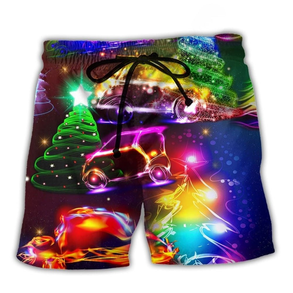 Christmas Car Holiday Beach Shorts For Sunny Day Getaways And Easygoing Coastal Style