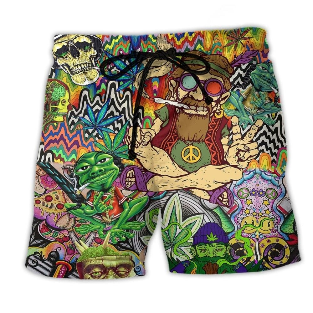 Hippie Freedom Smoke Free Beach Shorts For Poolside Relaxation And Summer Adventures
