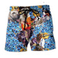 Guitar Dog Music Lover Humor Beach Shorts For Beach Trips And Relaxed Vacation Styling