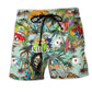 Tropical Skull Chill Out Summer Beach Shorts For Mythic Art Fans, Vacation Trips, And Outdoor Comfort
