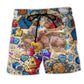 D20 Ready For Adventure Beach Shorts Pattern View For Relaxed Vacation Styling