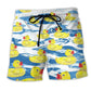 Funny Duck Cute Character Beach Shorts Print View For Coastal Escapes And Casual Outings
