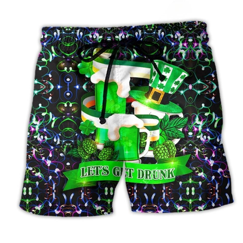 Irish Lucky Green Celebration Beach Shorts For Warm Weather Outings And Memorable Gift Ideas