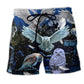 Owl Silent Night Singing Beach Shorts Pattern View For Wildlife Fans And Beach Days