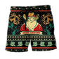 Santa Cowboy Vintage Christmas Beach Shorts For Resort Getaways And Laid Back Daily Wear