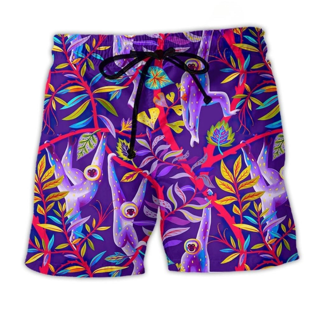Purple Monkey Beach Shorts For Tropical Holidays And Lightweight Summer Style