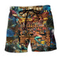 Skull Treasure Journey Beach Shorts Artwork Detail For Coastal Festival Trips