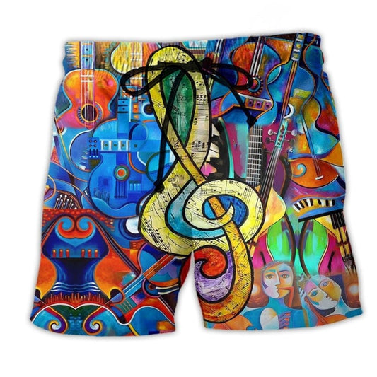 Music Note Live Beach Shorts For Poolside Relaxation And Summer Adventures
