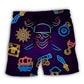 Neon Pirate Beach Shorts For Sunny Day Getaways And Easy Warm Weather Wear