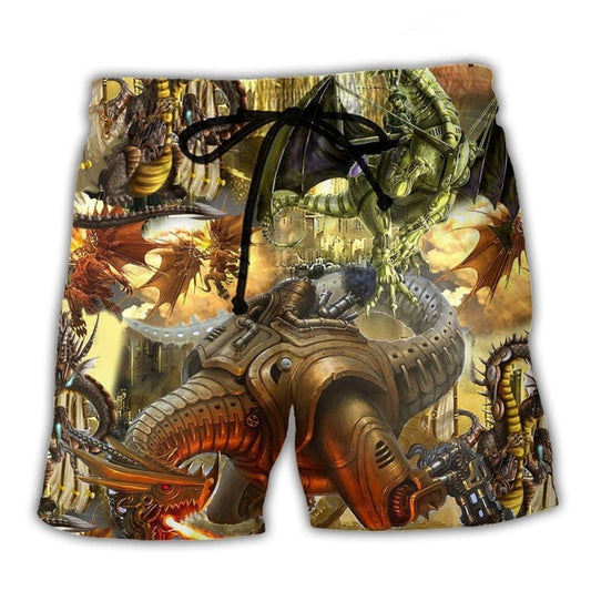 Metal Dragon Beach Shorts For Sunny Day Getaways And Relaxed Casual Style