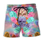 Cool Skull Ice Cream Pop Beach Shorts For Summer Gatherings, Coastal Travel, And Everyday Comfort